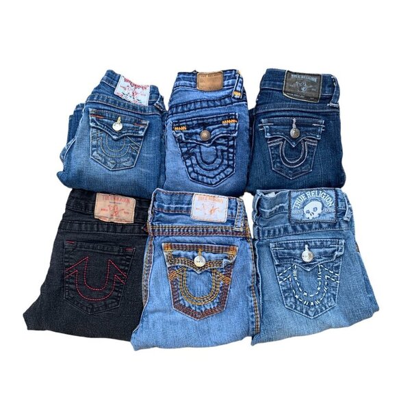 LOT OF 6 Vintage True Religion Jeans Kids Various Sizes - Picture 4 of 13